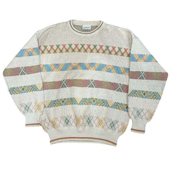 Men's Multicolor Patterned Sweater - Picture 1 of 6